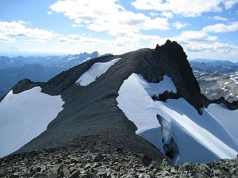 west summit and ridge above daniel glacier