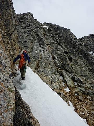 dropping in from notch to snowfield's final scramble