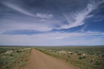 road from Hart Mtn to Steens