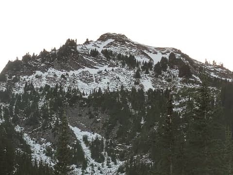 Boulder Peak from the lake