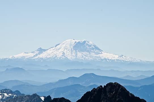 Rainier as seen from the summit of Chimney Rock.