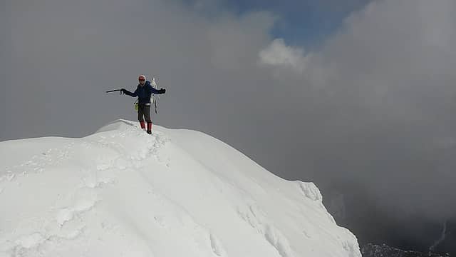 Fletcher on the summit