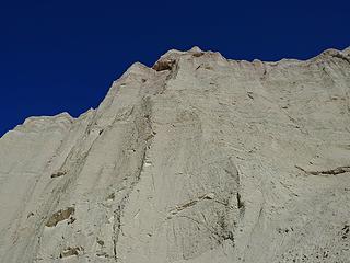 Steep dirt cliffs