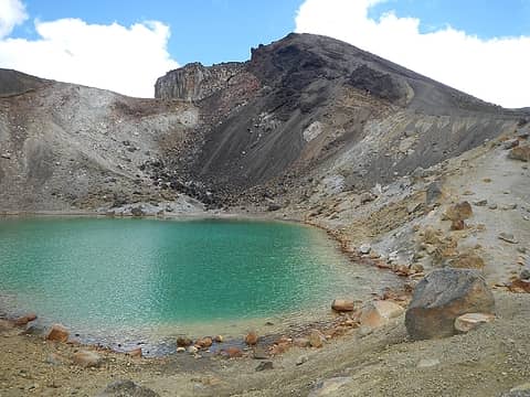 Red Crater above Emerald Lakes