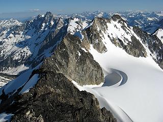 Logan Middle & South summits above Fremont Glacier