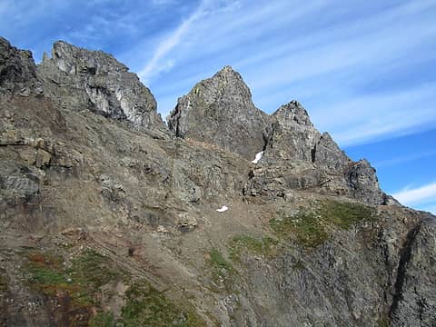 The summit block of American Border Peak.