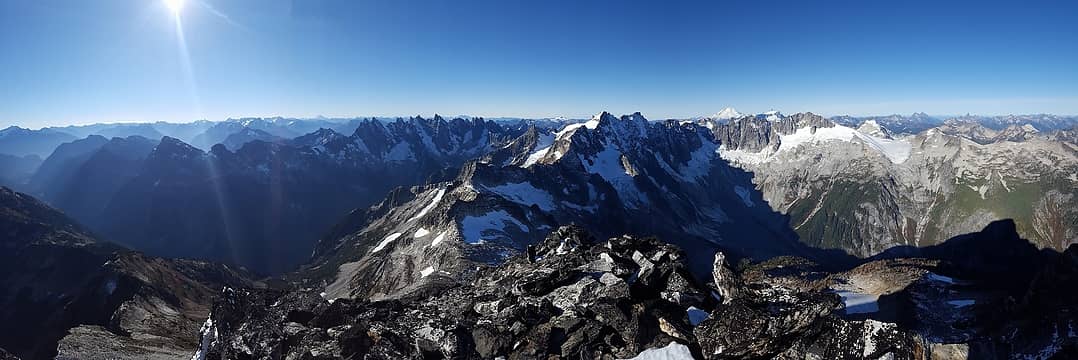 Panorama from back on the false summit
