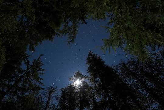 Stars & moon above our camp