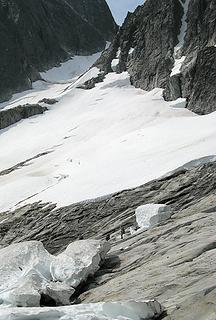 Midway around the slab, with Ottohorn-Himmelhorn col above