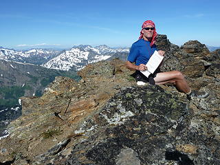 Geoff on the summit of Clark Mountain.