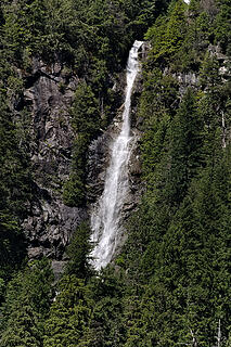 Waterfall coming off the east side of Malachite Peak