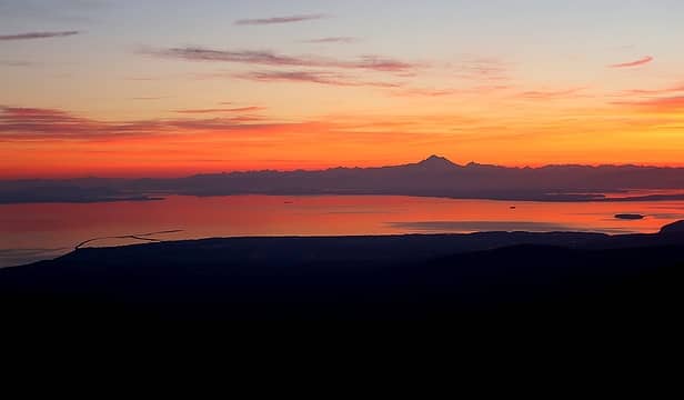 Dungeness Spit and Mt. Baker before sunrise
