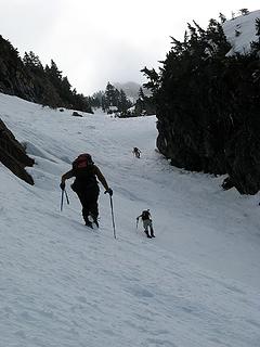 The gully below the bowls