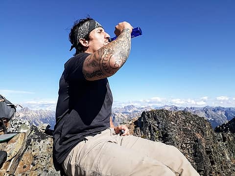 when in Rome, or on top of a sweet ass peak!!