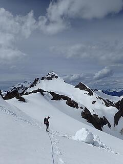 As Neek mentioned above, this is where we got onto the Walrus glacier to avoid that climb back up Clark on our return.