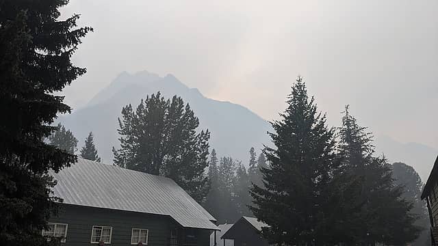 Smoke and mist on Copper Peak.
