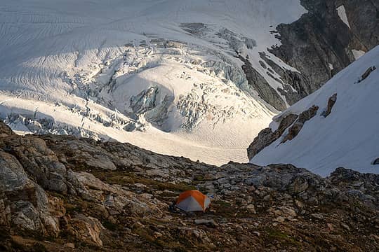 Camp and Neve Glacier