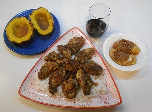 Willapa Bay Oysters with sweet dumpling squash and baked apple 10/16/22