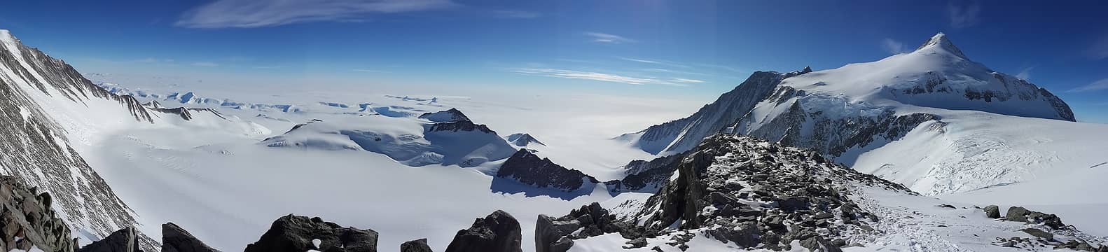 Pano shot from summit towards Mt. Shinn. Photo by Ossy.