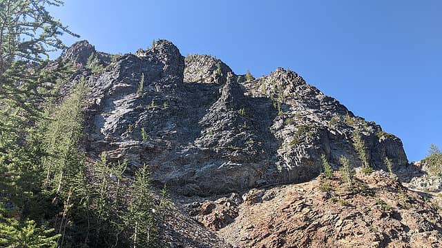 Cliffs of the summit area.