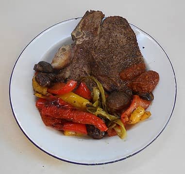 beef with roasted pepper and mushroom 09/07/23