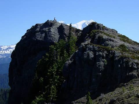 Kimberly on Beljica w/ Rainier peeking over the top