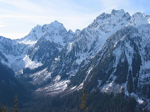 Merchant and Gunn Peaks from the Iron Mtn/Conglomerate Pt ridge