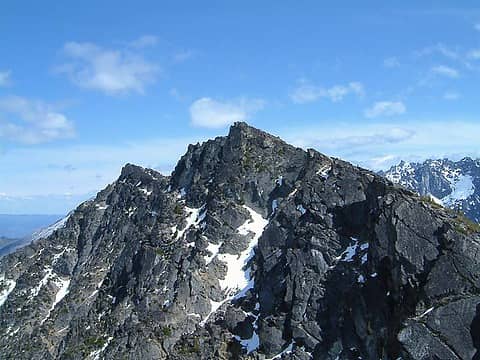 Mt. Axis summit from the west peak.