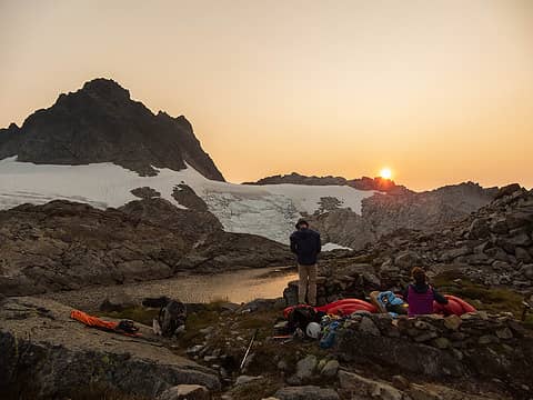 Sunset over high camp